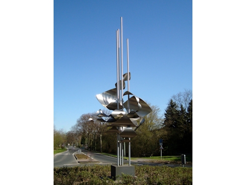 Kreiselkunstwerk in Willicher Straße - Krähenacker an der Osterather Mühle, Meerbusch-Osterath 