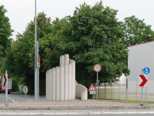 Kreiselkunstwerk in Börstelstraße - in den Fichten in Oeynhausen 