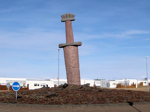 Kreiselkunstwerk in Strassen unbekannt in Reykjanesbær 