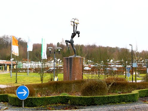 Kreiselkunstwerk in Cloefstraße - Saarbrücker Straße in Orscholz 