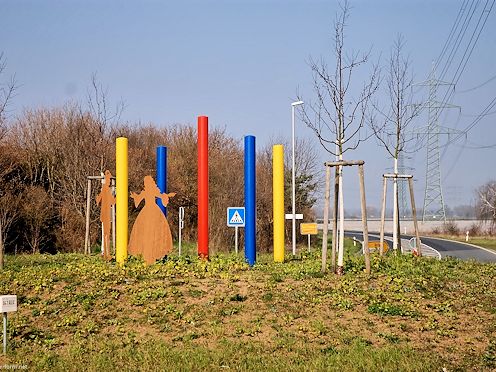Kreiselkunstwerk in Büttelborner Weg - Ludwigstraße in Braunshardt 