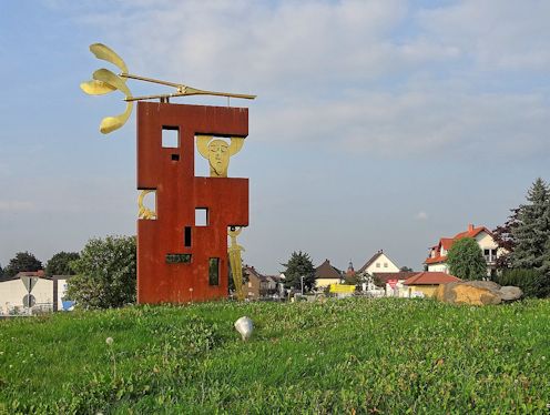 Kreiselkunstwerk in L 3191 in Glauberg
