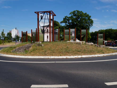 Kunst im Kreisverker in Backnang Annonaystrasse