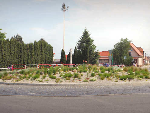Kunst im Kreisverker in Kúty (Slovensko) Štefánikova - Skolská