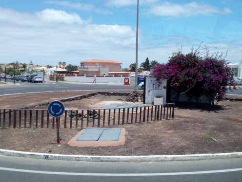 Kreiselkunstwerk in Vergängliches irgendwo in Fuerteventura 