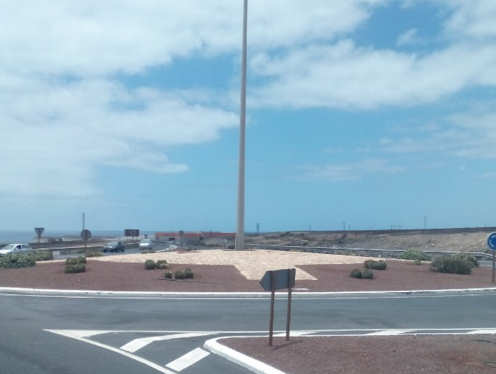 Kreisel-Pflaster-Steine auf Fuerteventura