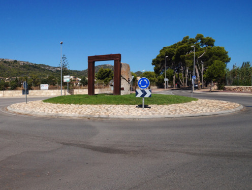 Kunst im Kreisverker in Cala Millor auf Mallorca