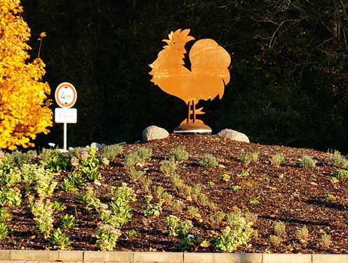 Kunst im Kreisverkehr in Rheinfelden