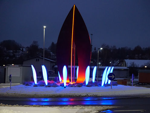 Kunst im Kreisverkehr in Ellwangen