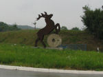 Kunst im Kreisverkehr von  Johannes Schmid in Heubach